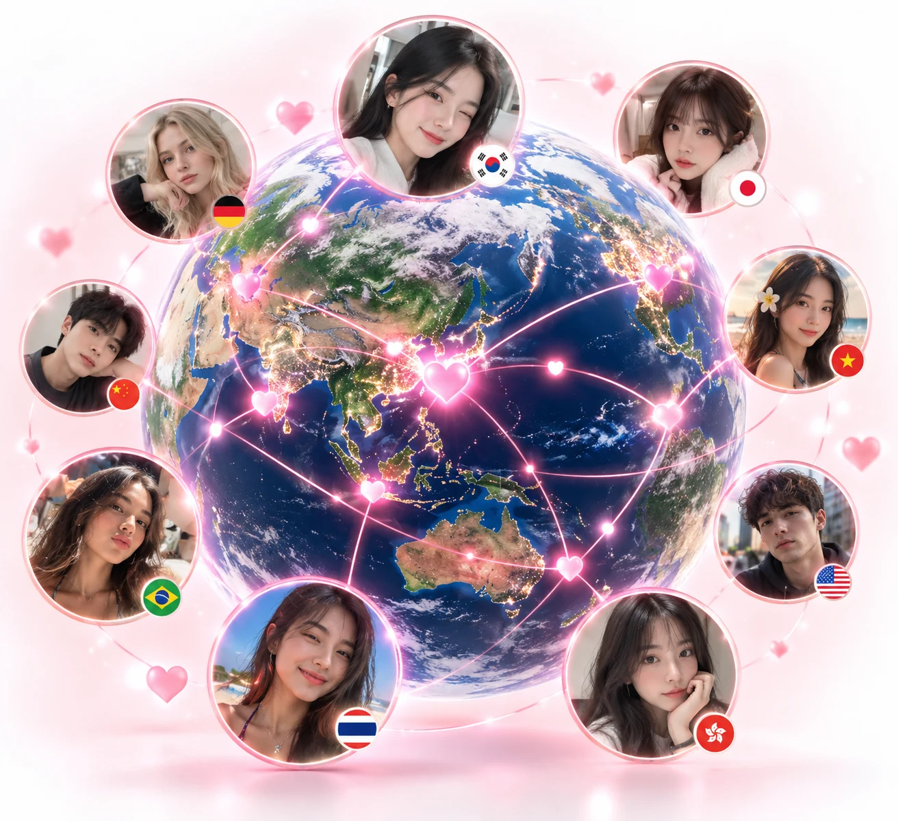 거리 너머의 새로운 만남 서비스 화면