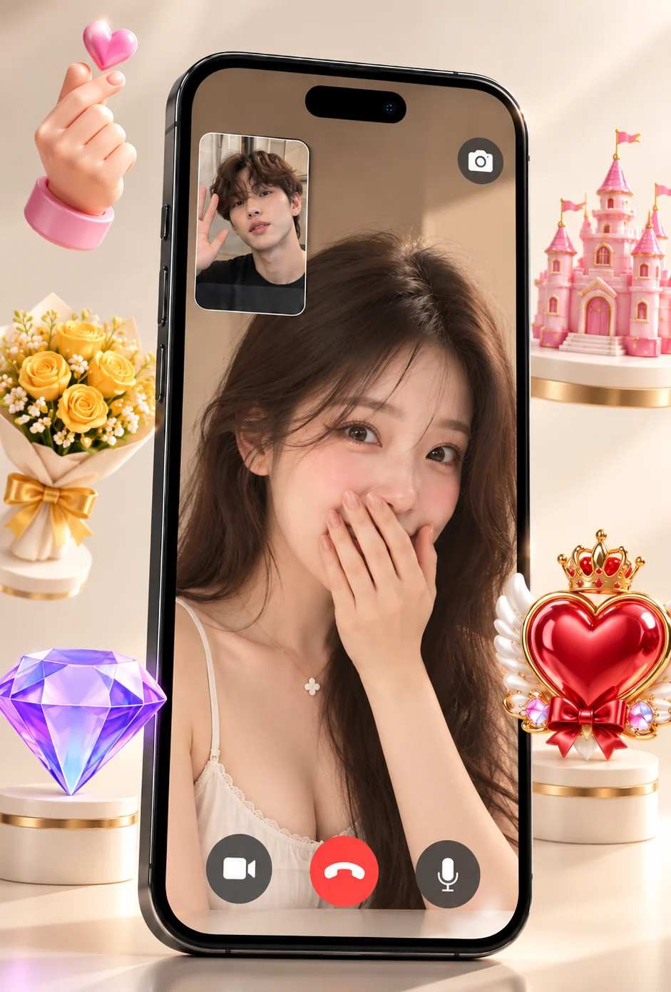 선물로 표현하는 관심 서비스 화면