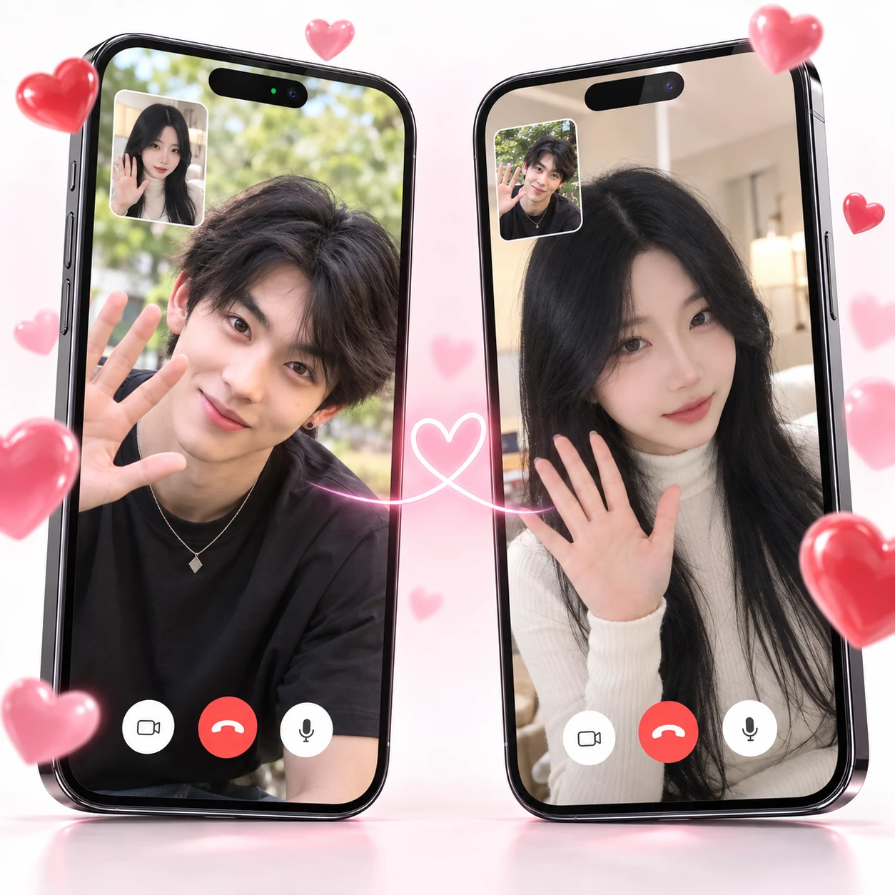 실시간 1:1 영상 대화 서비스 화면