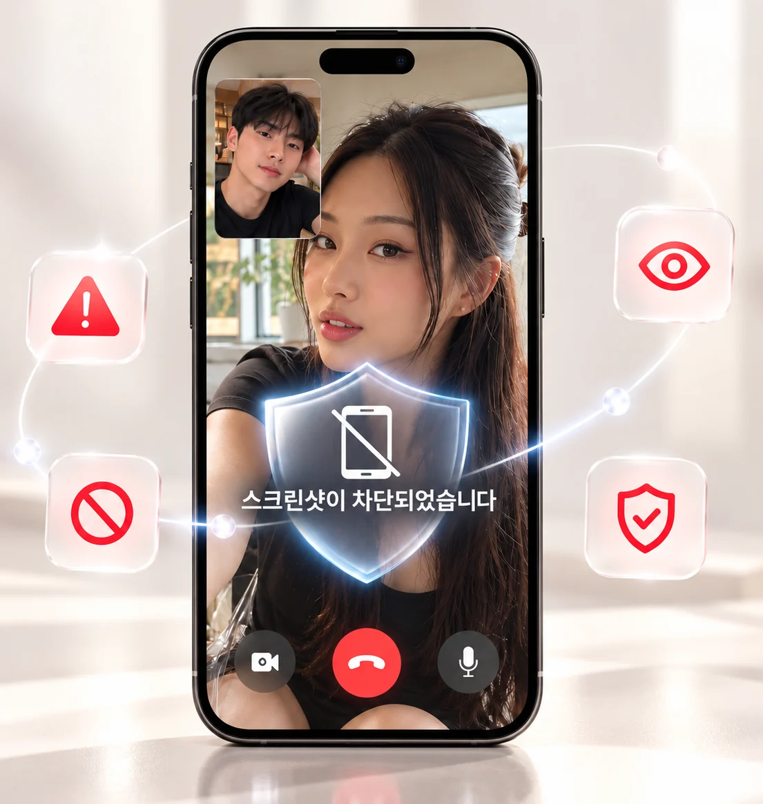 대화의 경계를 지키는 기능 서비스 화면
